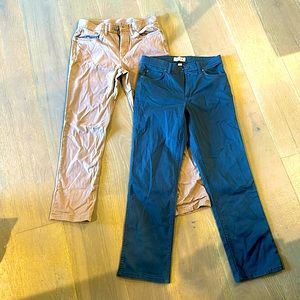Two pairs of 30x30 slacks. One navy and one dark khaki. Like new